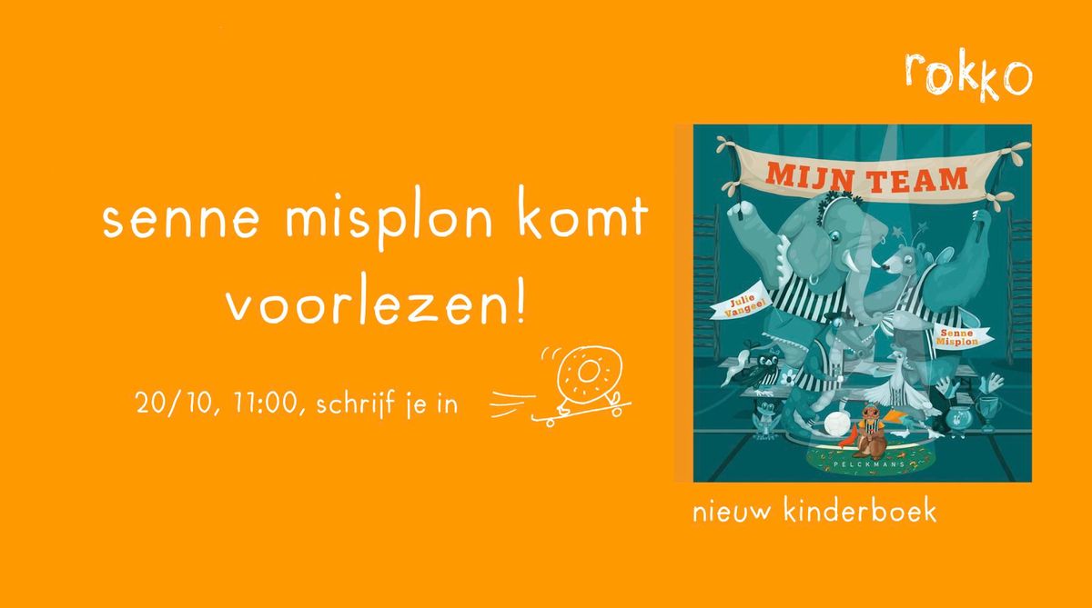 senne misplon komt voorlezen uit zijn nieuw kinderboek