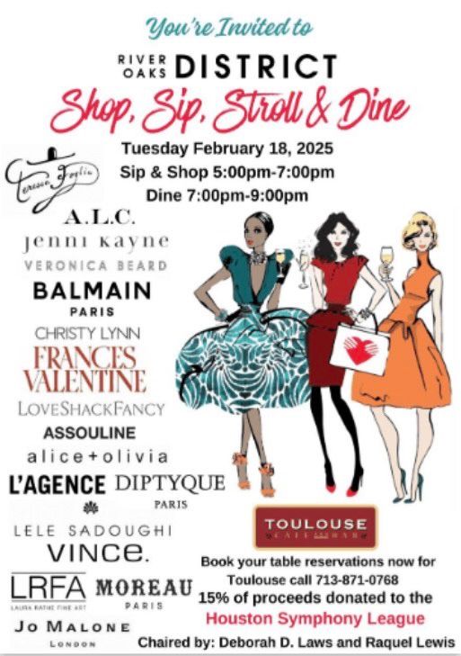 Shop, Sip, Stroll & Dine 