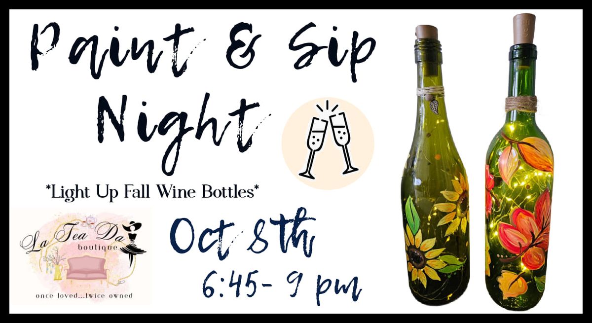 Fall Light Up Bottles Paint Night 