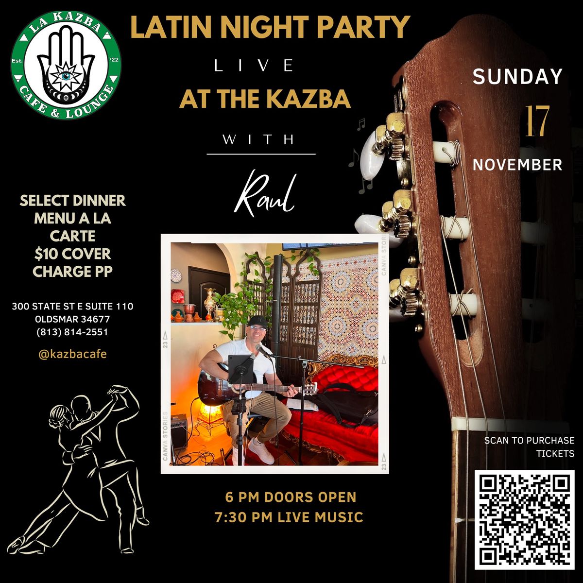 Latin Night at the Kazba with Raul