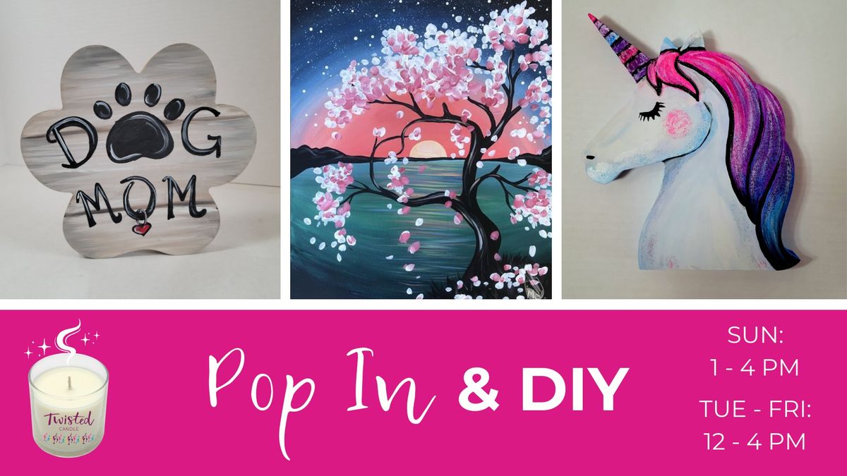 Pop In Projects - Paint or Make a Candle!