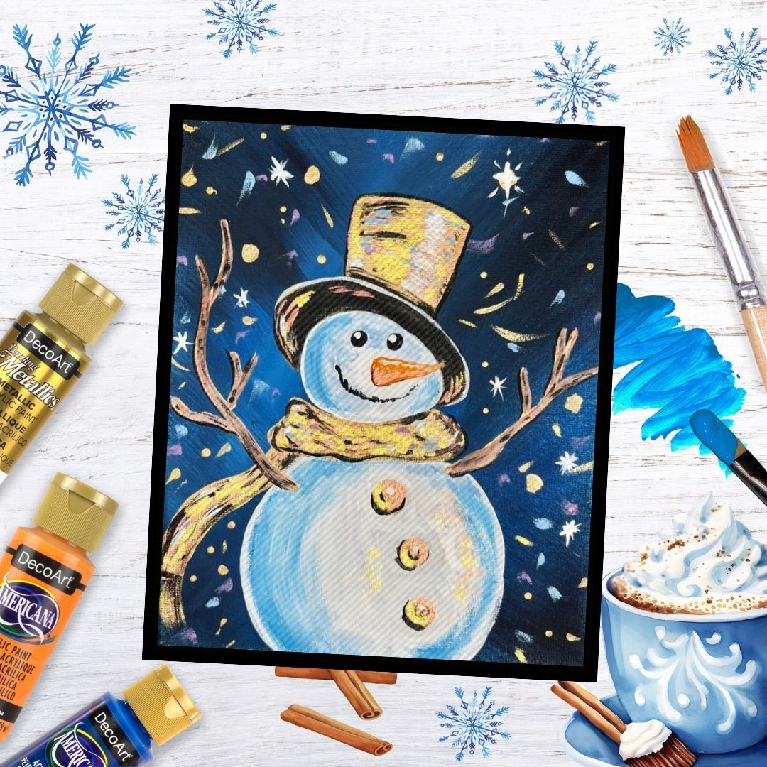 Homeschool Snowman Paint Party