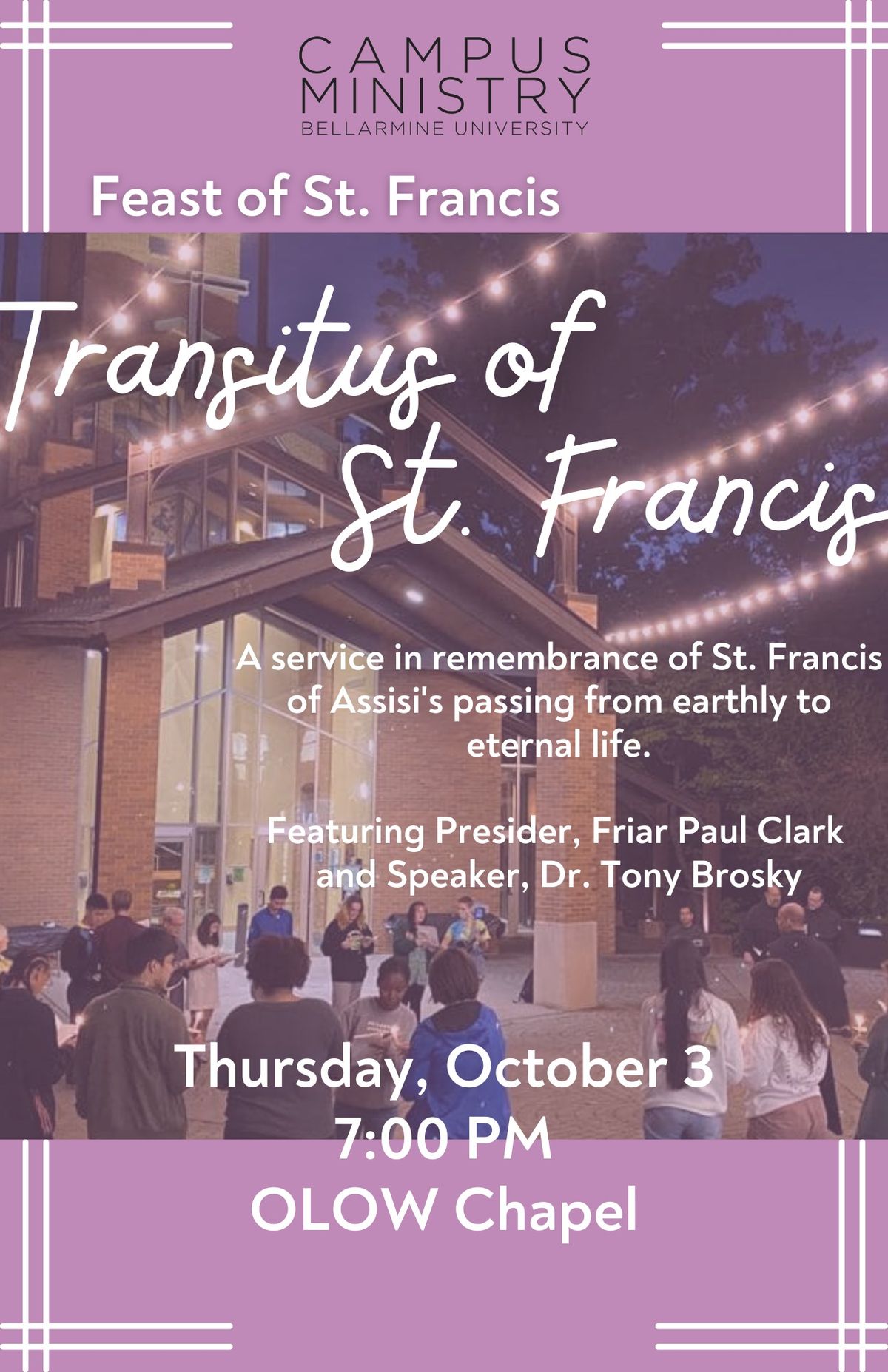 Transitus of St. Francis of Assisi 