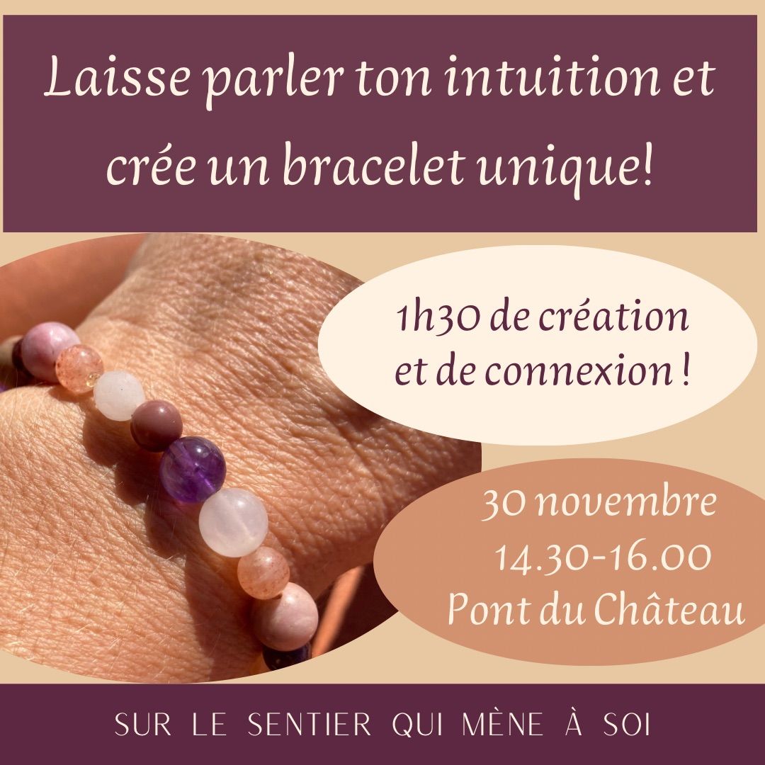 Cr\u00e9ation d\u2019un bracelet en pierres naturelles, personnalis\u00e9 et unique !