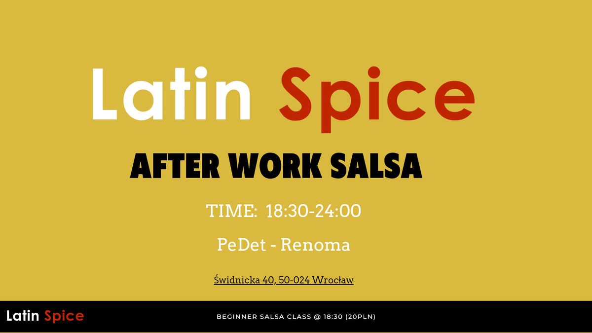 After Work Salsa Thursday @ PeDet