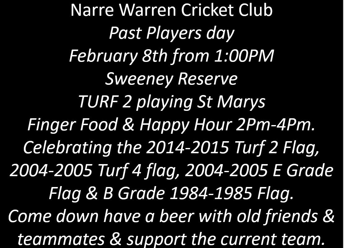 Narre Warren Cricket Club Past Players Day