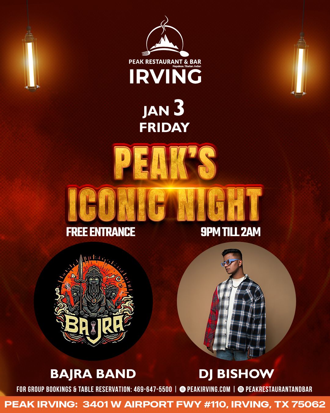 PEAK'S ICONIC NIGHT W\/ BAJRA BAND & DJ BISHOW