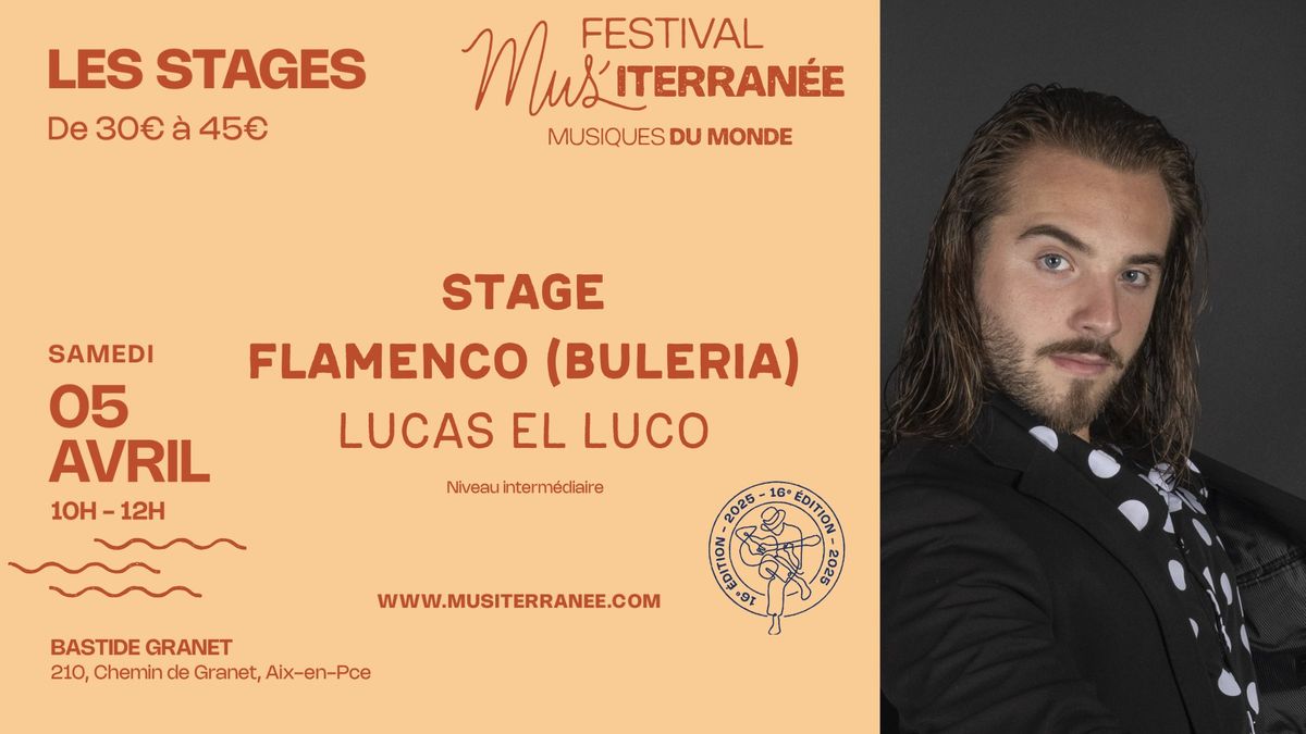 Flamenco : stage de buler\u00eda avec Lucas el Luco