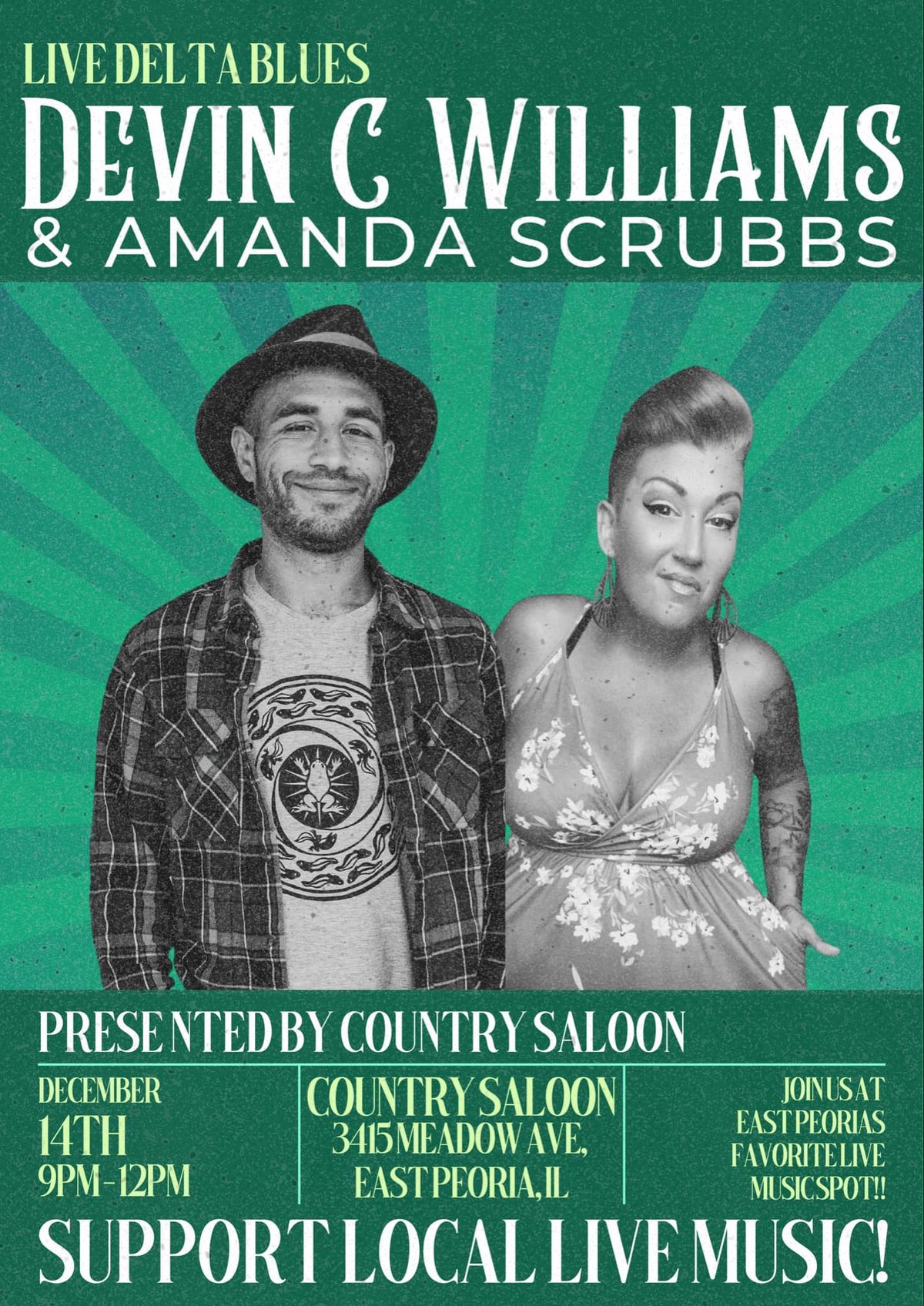 Devin C Williams & Amanda Scrubbs at Country Saloon