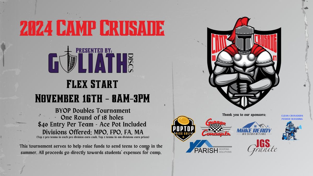 2024 Camp Crusade Presented By Goliath Discs - Fundraiser BYOP Doubles Disc Golf Tournament