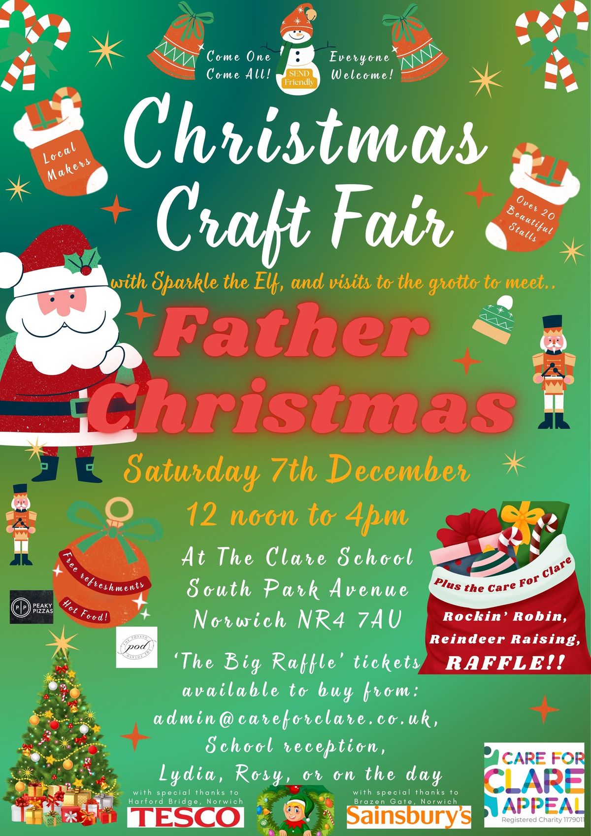 Christmas Craft Fair, SEND Friendly Father Christmas, & THE BIG RAFFLE!