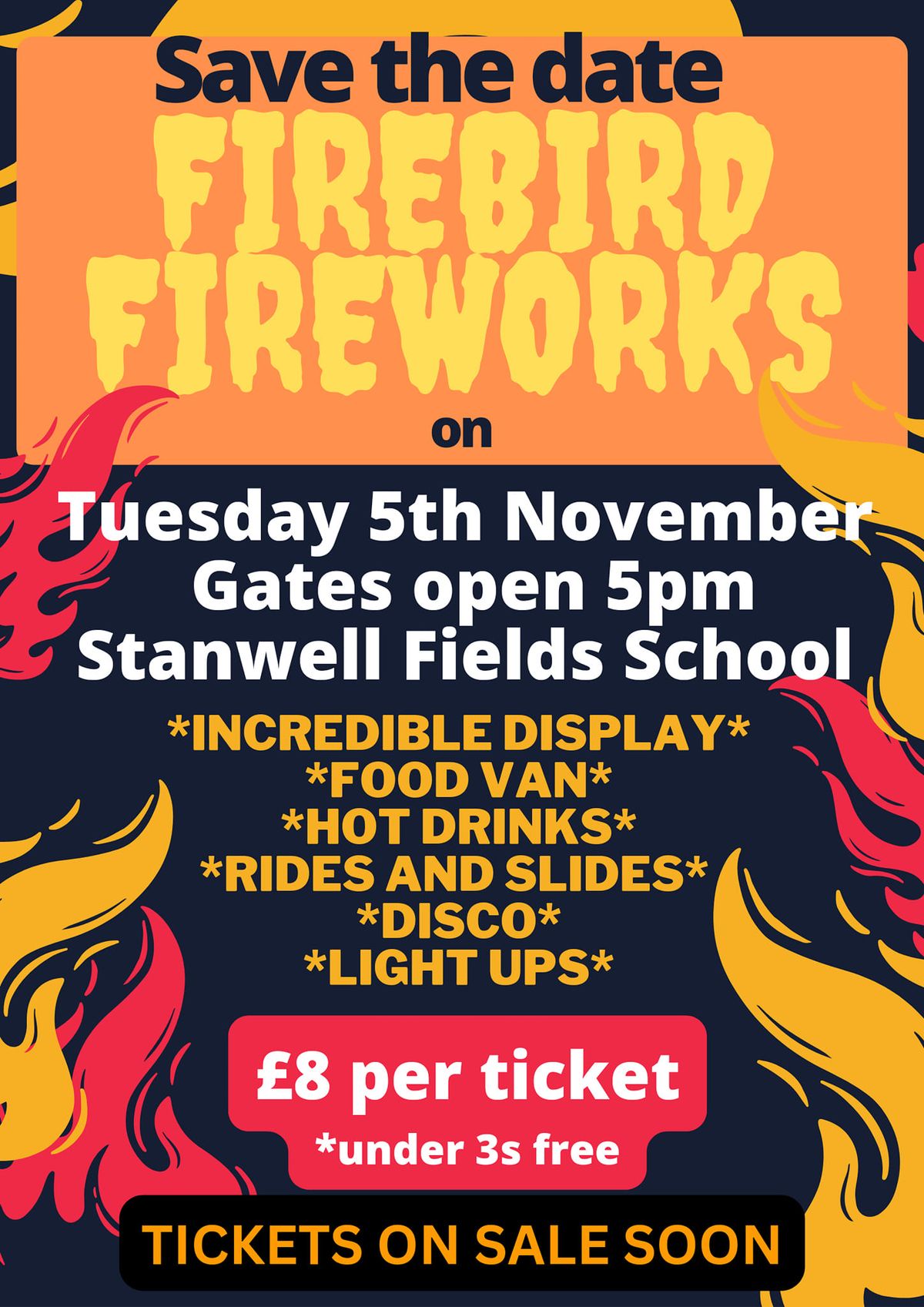 Fireworks at Stanwell Fields