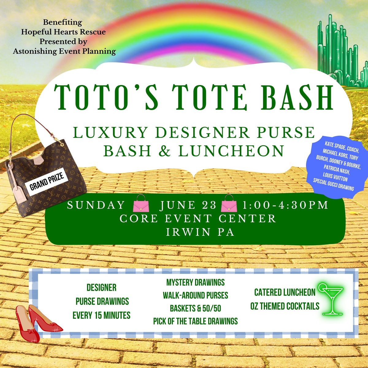 Toto\u2019s Tote Bash: Luxury Purse Bash and Luncheon 
