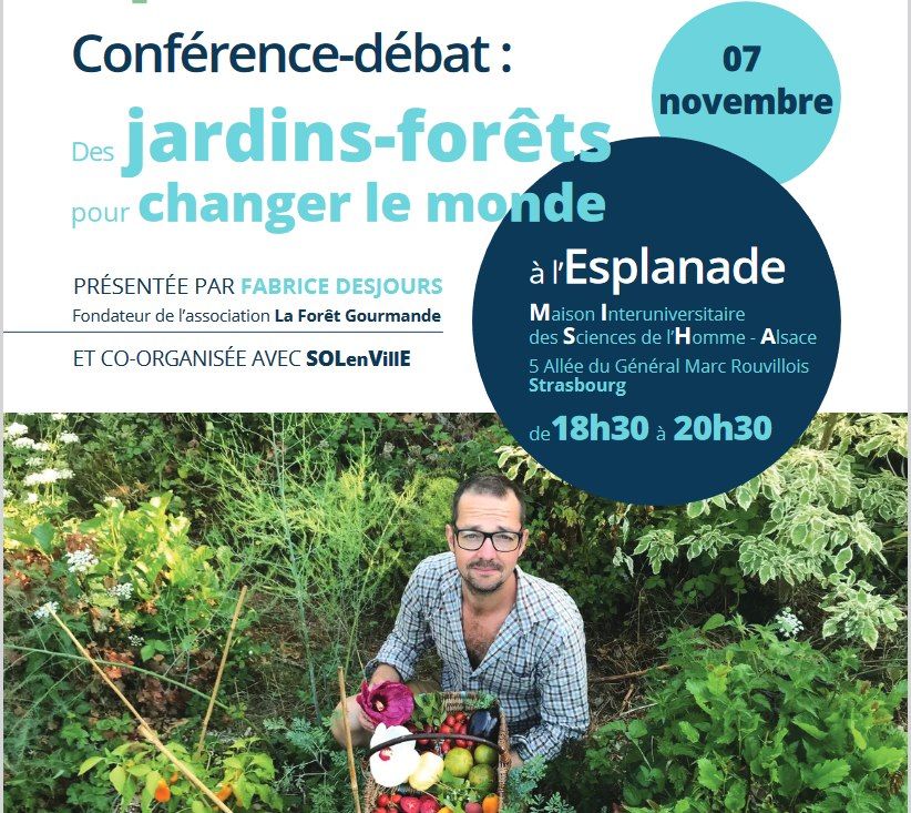 Conf\u00e9rence : Des jardins-for\u00eats pour changer le monde