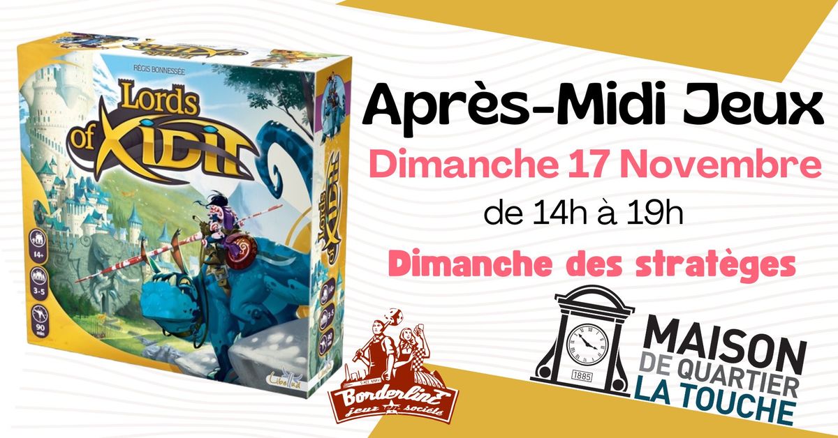 Apr\u00e8s-midi jeux - Dimanche des strat\u00e8ges