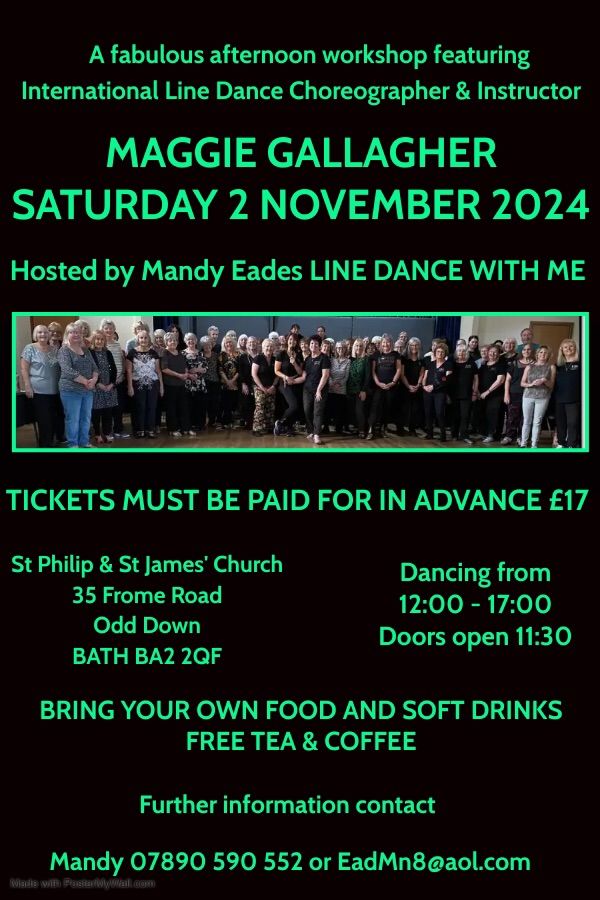 MAGGIE GALLAGHER WORKSHOP HOSTED BY MANDY EADES - LINE DANCE WITH ME