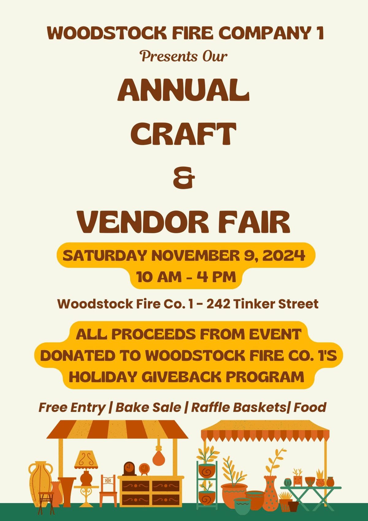 Woodstock Fire Co. 1 7th Annual Craft and Vendor Fair