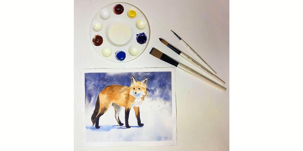 Watercolors Made Easy: Red Fox in Snow (West Salem)