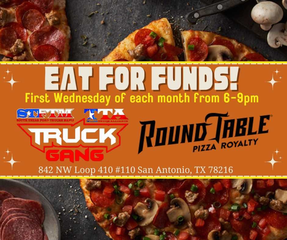 TRUCK GANG EAT FOR FUNDS AT ROUND TABLE PIZZA SAN ANTONIO 