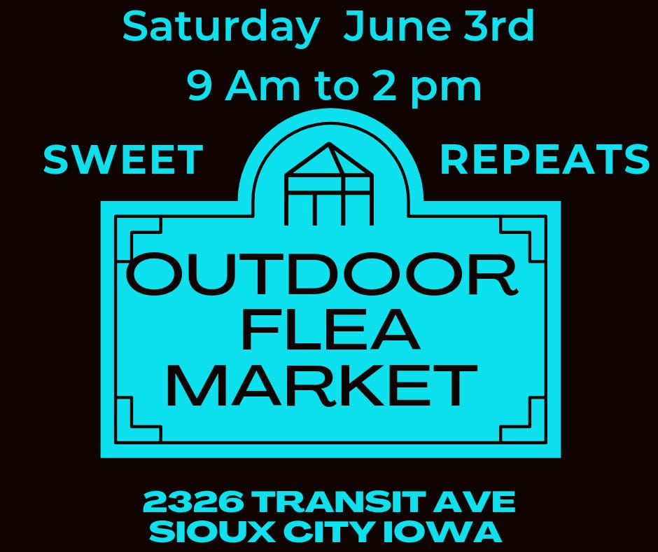 Outdoor flea market open air shopping, Sweet Repeats, Sioux City, 3