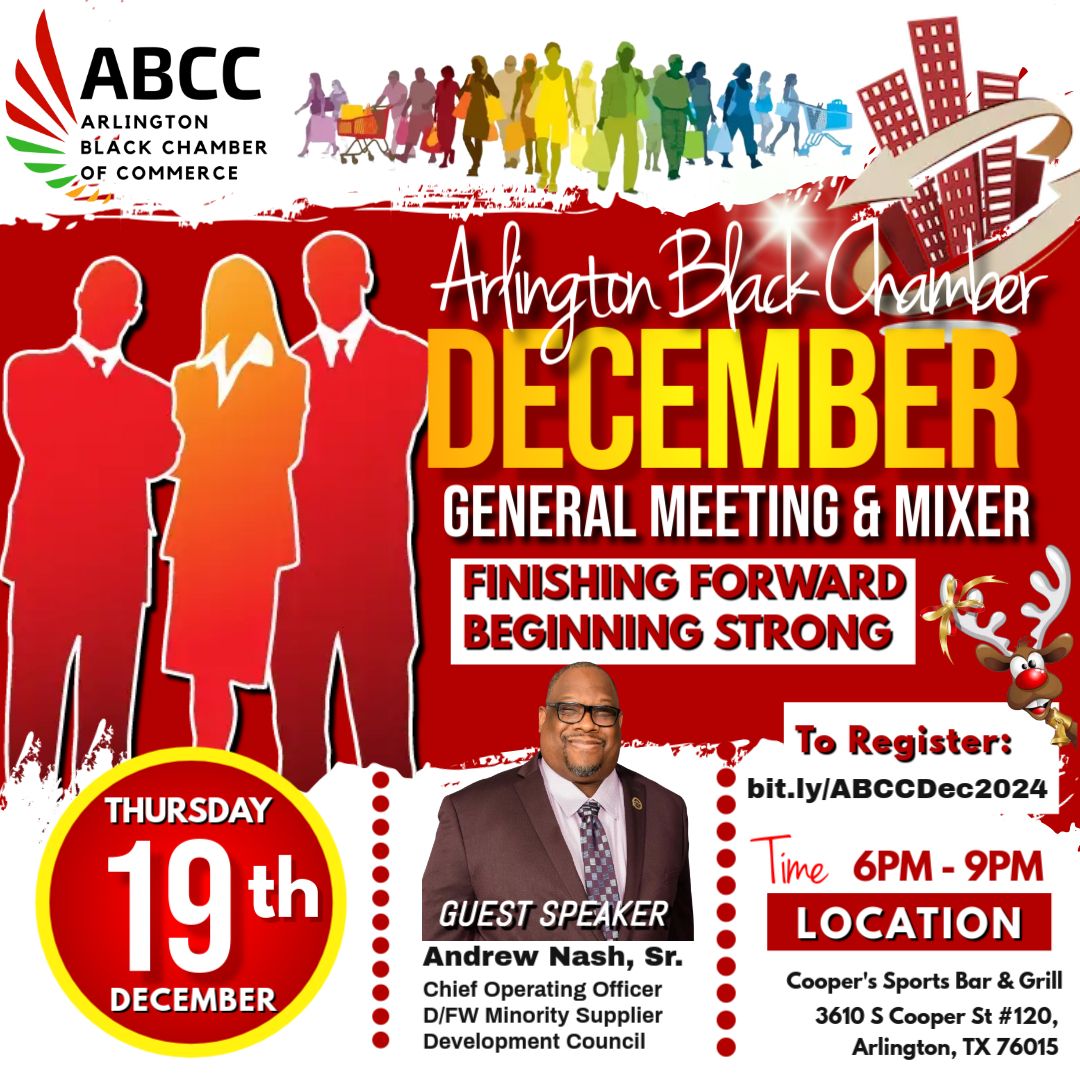 Arlington Black Chamber December General Meeting & Networking Mixer