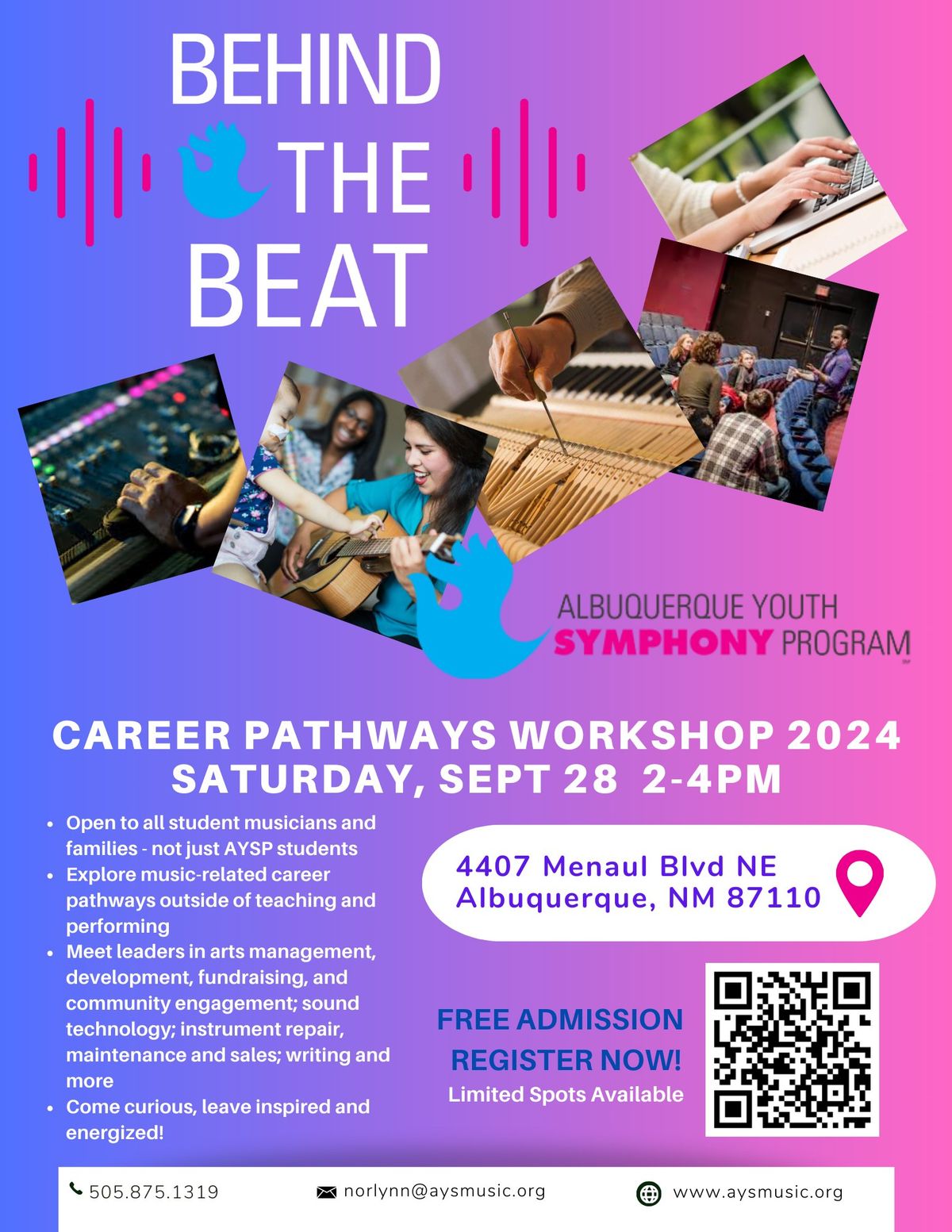 Behind the Beat - Career Pathways Workshop 2024