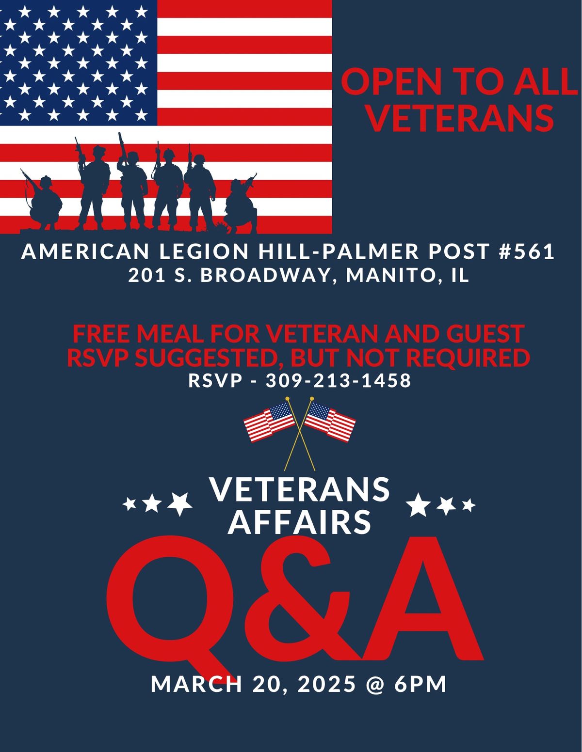 Veteran\u2019s Affairs Dinner\/Q&A