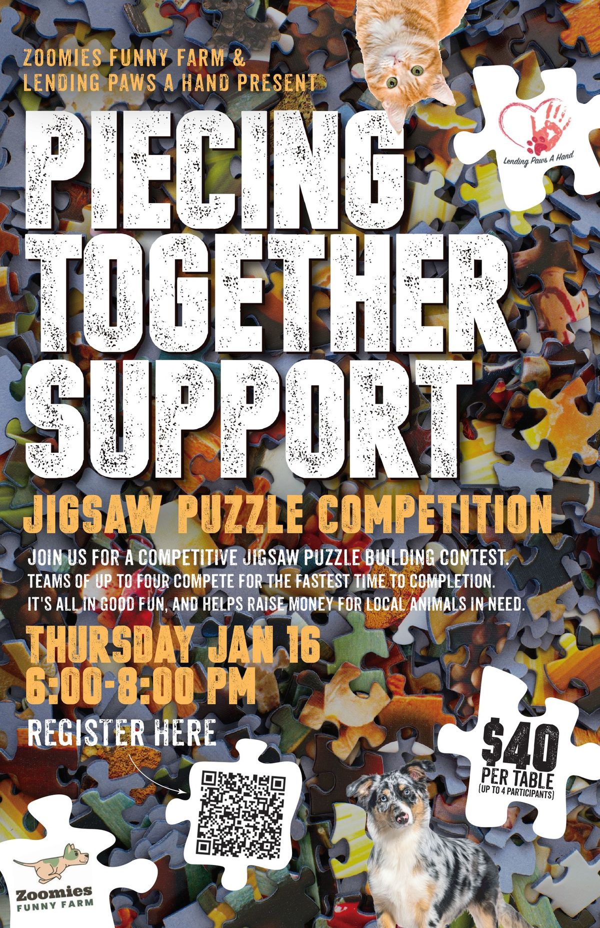 Lending Paws a Hand Jigsaw Puzzle Competition