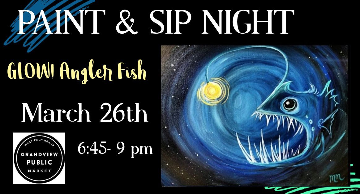 Glow in the Dark Angler Fish Paint Night 