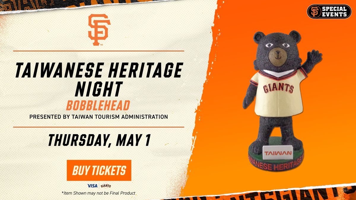 Taiwanese Heritage Night with TAP-SF and SF Giants!