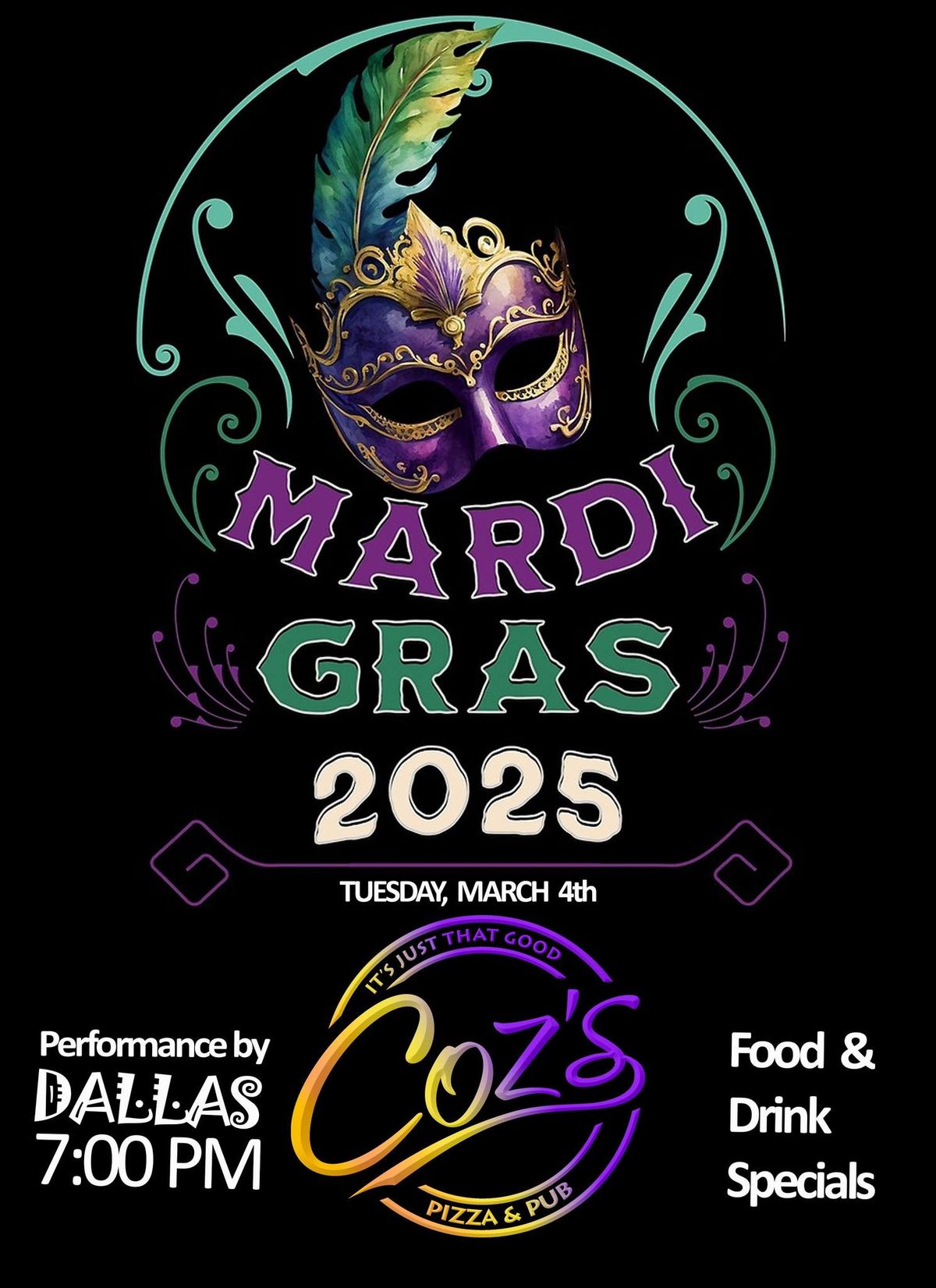 Fat Tuesday Mardi Gras at Coz\u2019s 