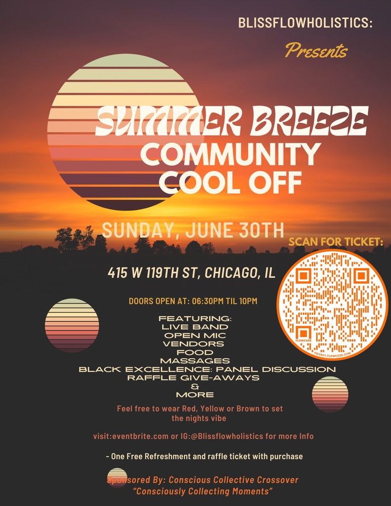 BLISSFLOW EVENT: SUMMER BREEZE COMMUNITY COOL OFF