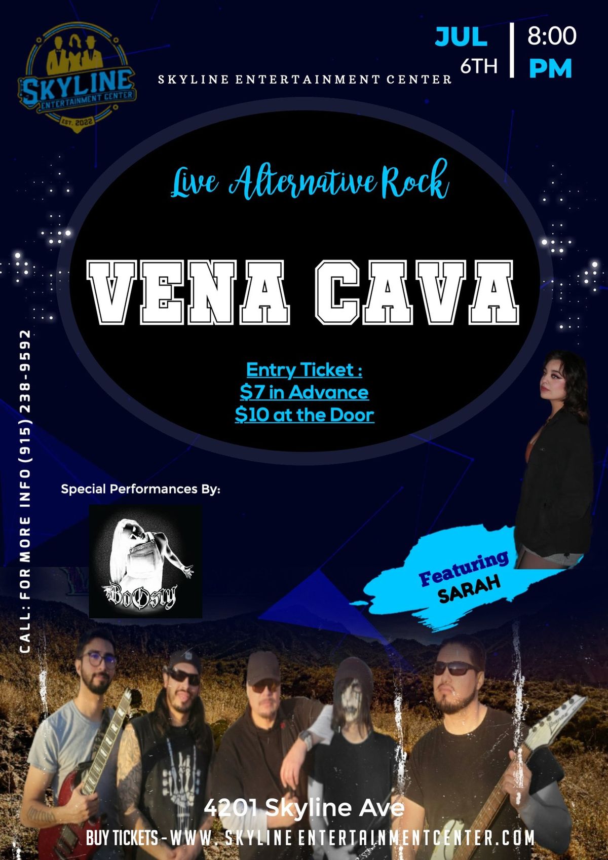 Skyline Entertainment Center Presents:  Vena Cava
