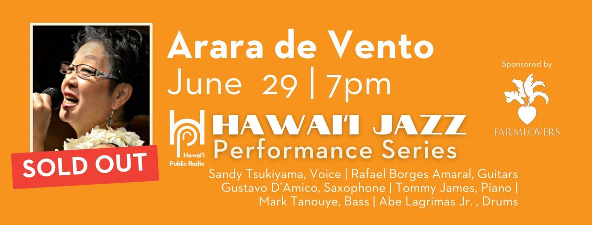 Arara de Vento - Jazz Performance Series [SOLD OUT]