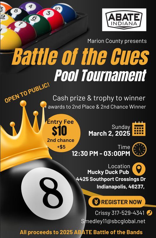 BATTLE OF THE CUES Pool Tournament