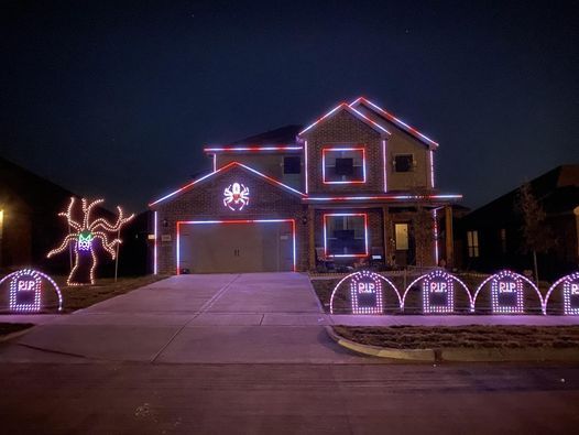 Christmas Lights In Crowley 2022 Halloween Light Show Kickoff!, Rialto Lane Holiday Light Show, Crowley, 4  September 2021