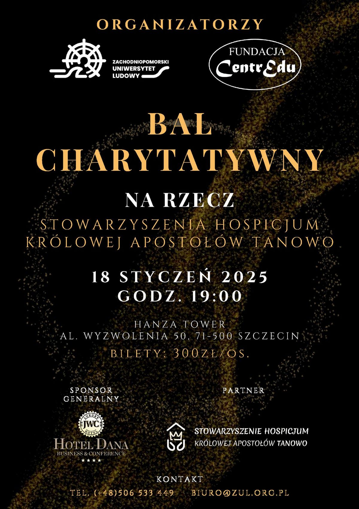 Bal Charytatywny na rzecz Stowarzyszenia Hospicjum Kr\u00f3lowej Aposto\u0142\u00f3w Tanowo