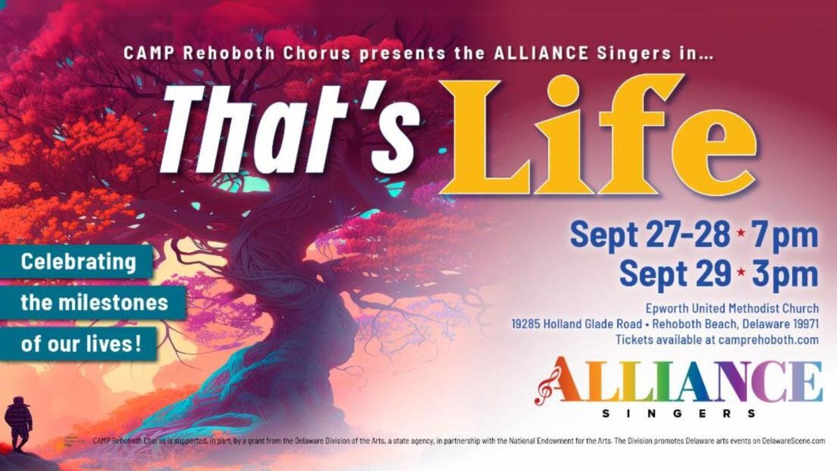 CAMP Rehoboth Chorus ALLIANCE Presents "That's Life!"