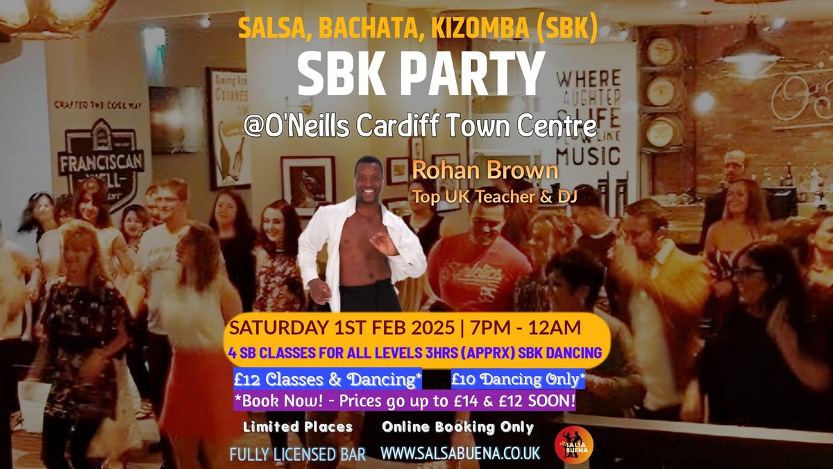 Saturday Salsa & Bachata Classes & SBK Party Cardiff with Top UK Guest Teacher Rohan Brown!