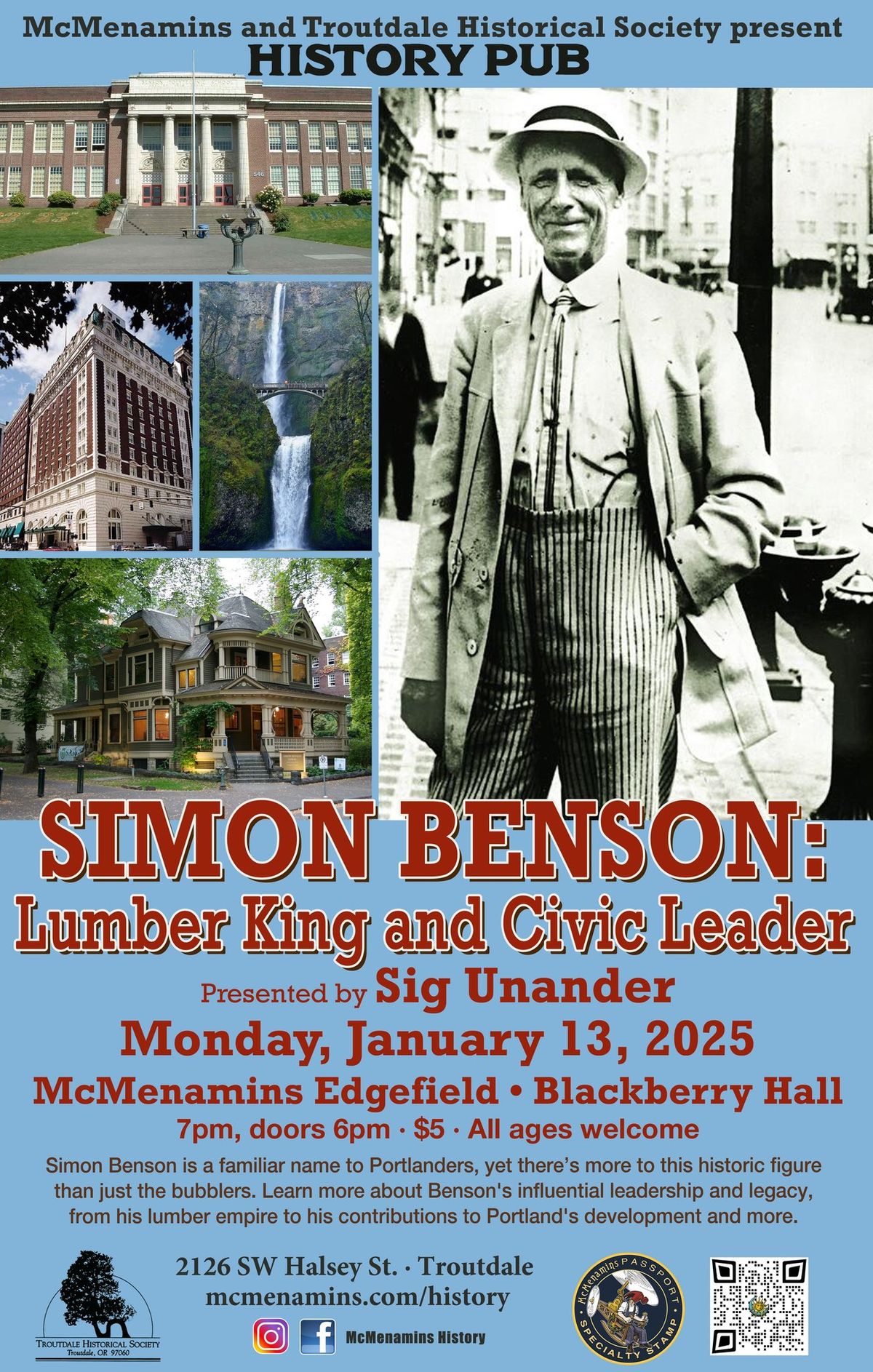 History Pub - Simon Benson: Lumber King and Civic Leader