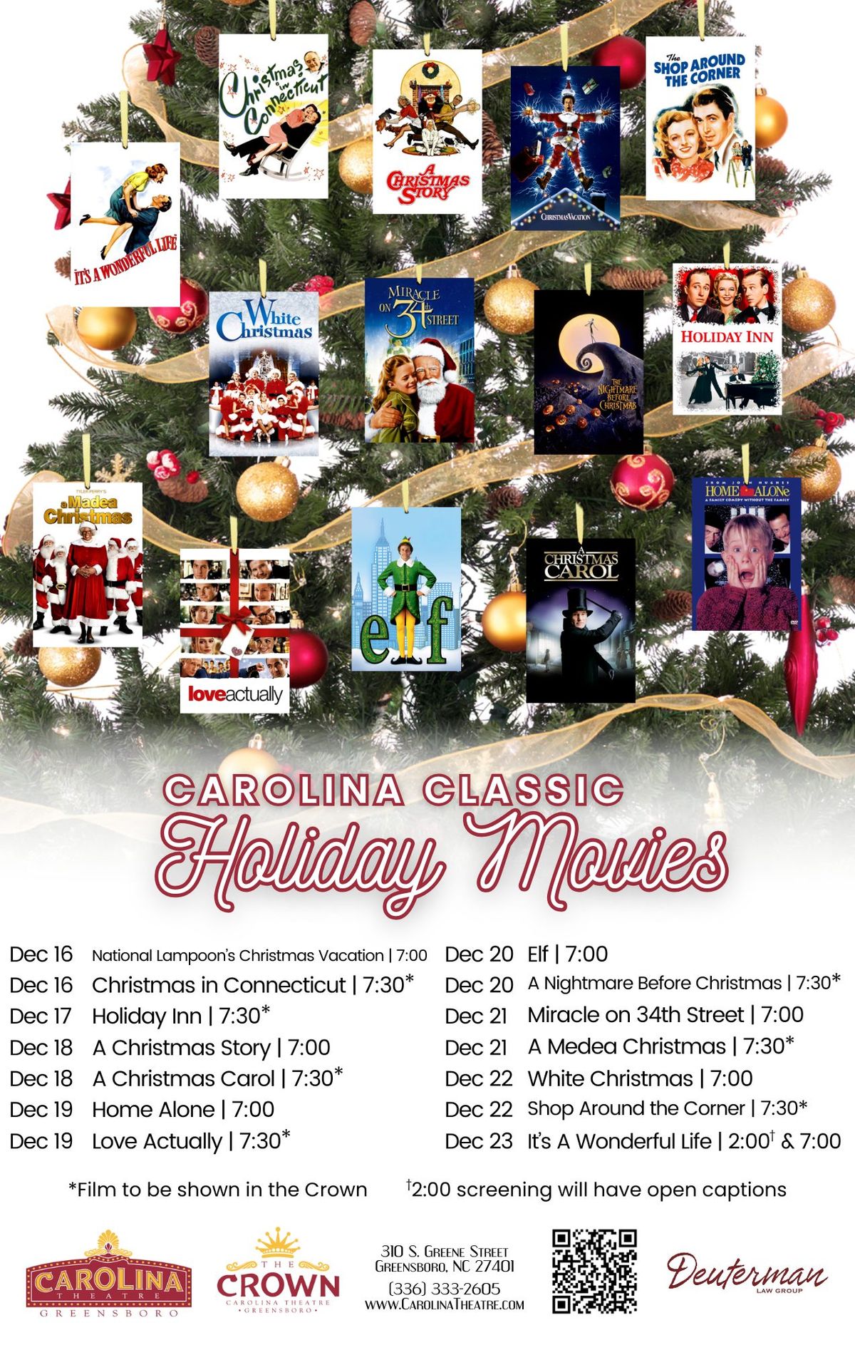 Carolina Classics Holiday Movies 