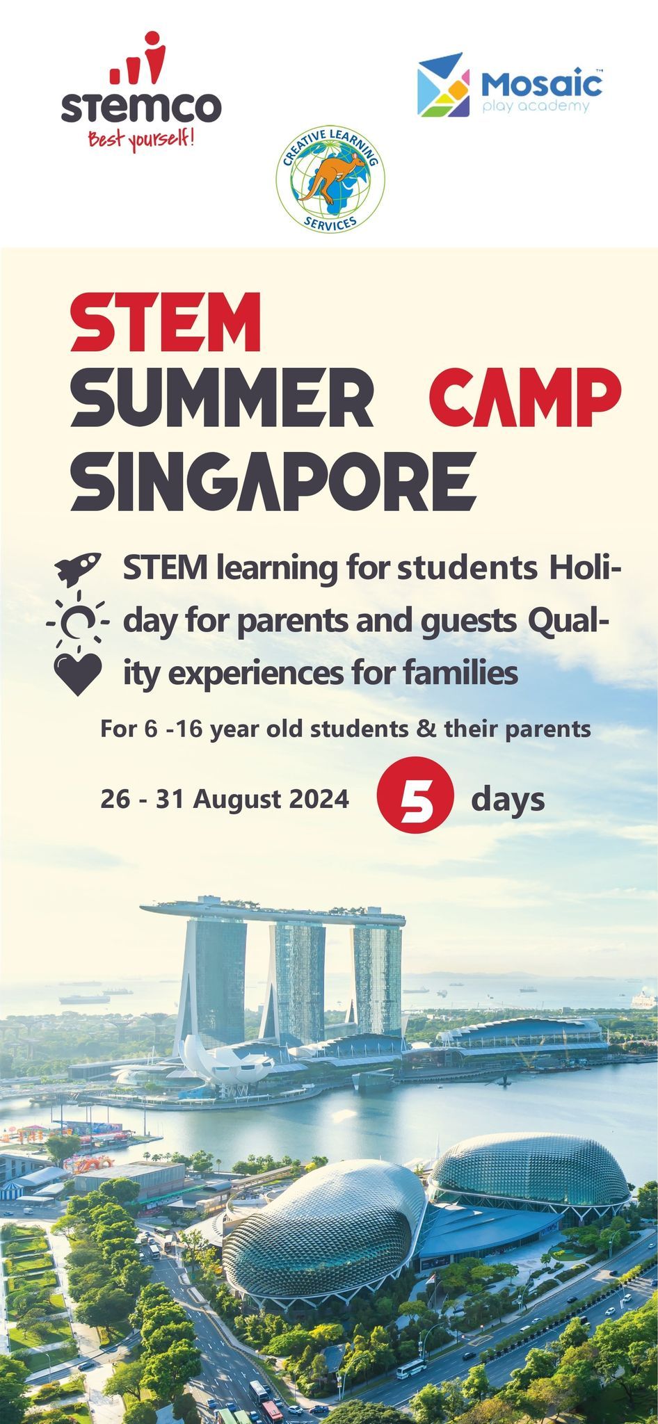 STEM SUMMER CAMP SINGAPORE (August 26 -31, 2024)