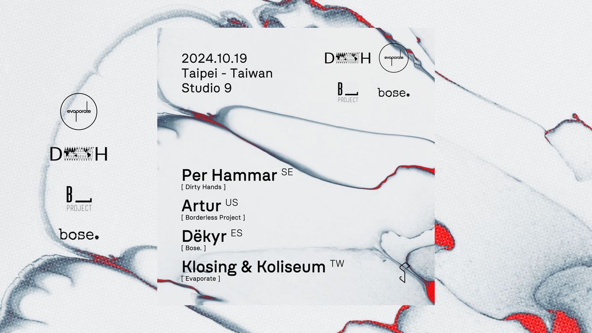 Evaporate x Dirty Hands x Borderless Project x Bose. \/\/ Per Hammar, Artur, D\u00ebkyr, Klosing & Koliseum