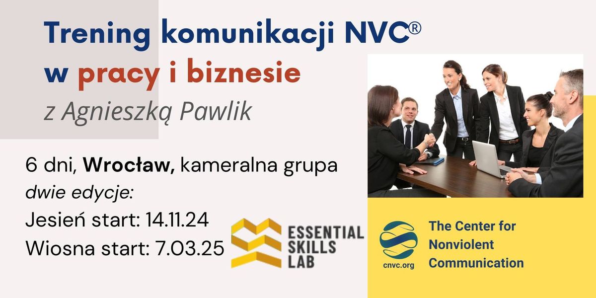 Trening komunikacji NVC\u00ae w pracy i biznesie