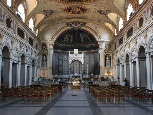 La basilica di Santa Cecilia in Trastevere con il Giudizio Universale di Cavallini