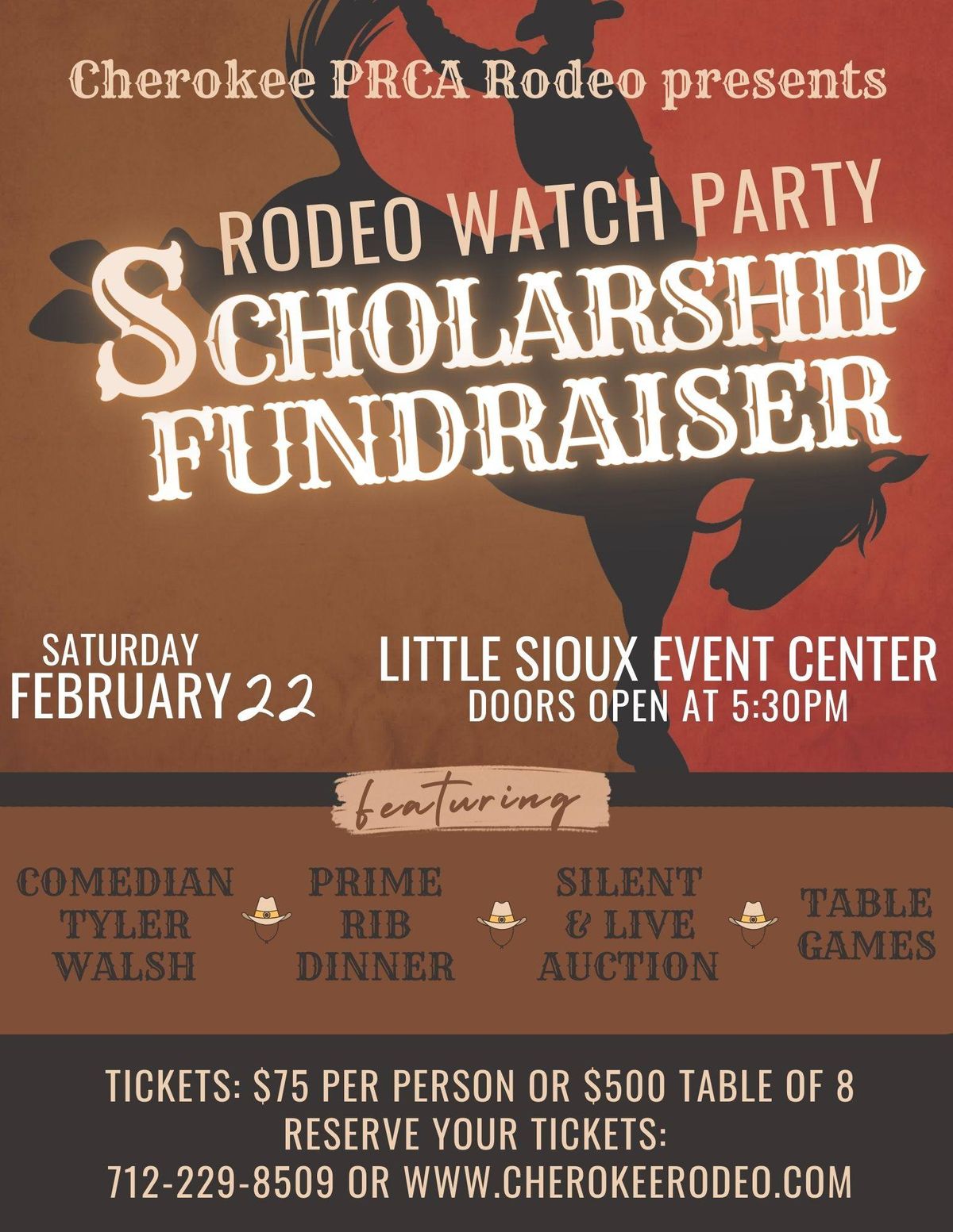 Cherokee PRCA Rodeo Watch Party & Scholarship Fundraiser