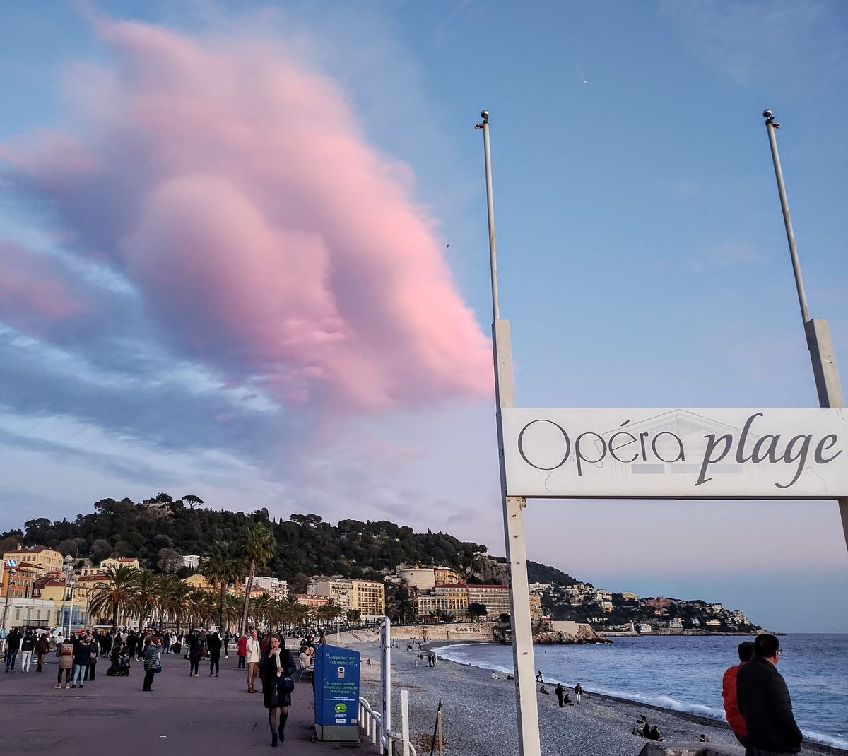 Christmas Stroll on the Nice Promenade 