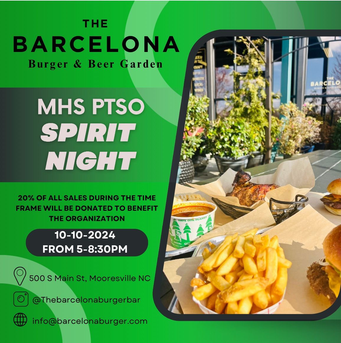 Barcelona Spirit Night \ud83c\udf54 MHS PTSO