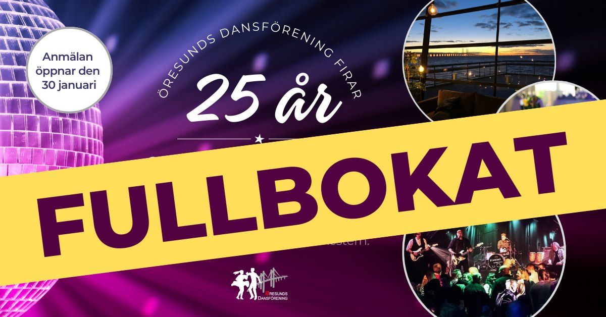 \u00d6DF 25 \u00e5r - Jubileumsfest med dans till Diamantorkestern