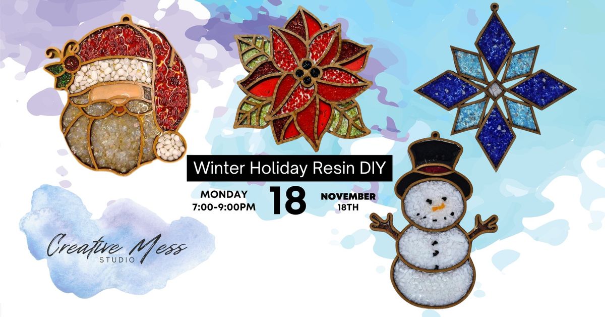 Winter Holiday Resin Glass DIY | Tapster CLE